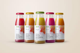 juice label, water bottle label, energy drink, can and beverage label