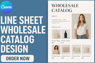 design line sheet canva template,wholesale catalog,price guide,product charts