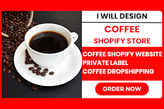private label coffee shopify store beverage  store coffee website