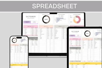 design excel google sheet spreadsheet finance budget dashboard template