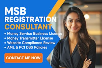 be msb registration consultant for UK, USA, canada, eu