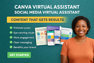 design canva social media content as your virtual assistant