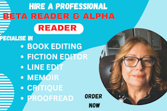 do developmental editing line edit beta reading for your novel alpha reader