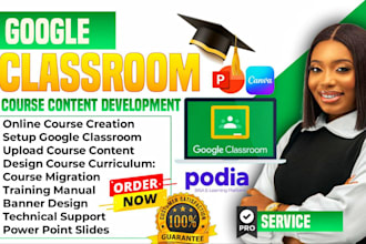 setup google classroom course curriculum training manual,upload moodle lms podia