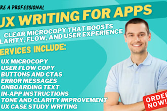 do UX writing and case study for your app software or portfolio