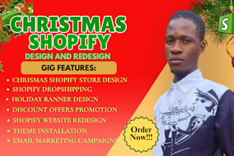 design christmas shopify store christmas dropshipping, christmas website design