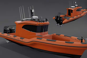 rc cad boat model 3d vessel design naval battle ship 3d yacht model boat hull