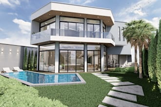 perform exterior design, facades for houses and 3d architectural rendering