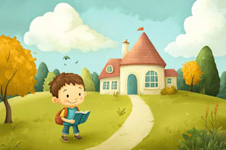 design children story book illustration
