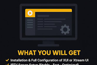 install, configure xui, xtreamui panel for you, iptv server setup with security