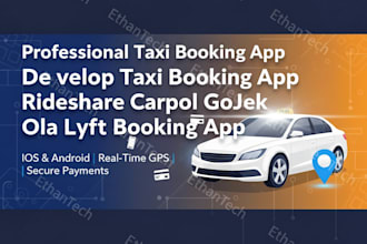 develop taxi booking app rideshare carpool gojek ola lyft booking app