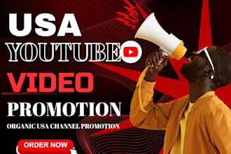 do USA youtube promotion USA channel promotion to USA active audience