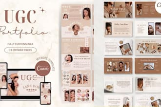 design a ugc portfolio website in canva
