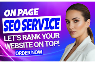 offer complete website onpage SEO and technical optimization