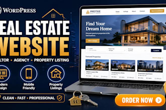 build realtor or real estate agency wordpress website with property listings