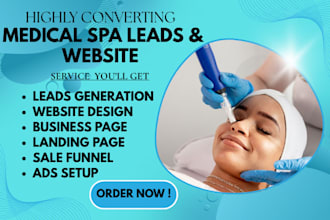 medical spa leads website med spa botox leads healthcare clinic med spa website