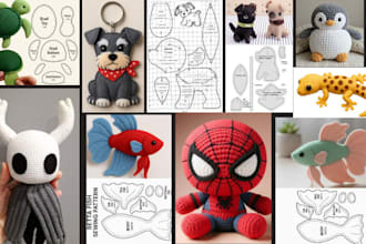 create custom handmade plush soft plush doll toys stuffed animal crochet mascot