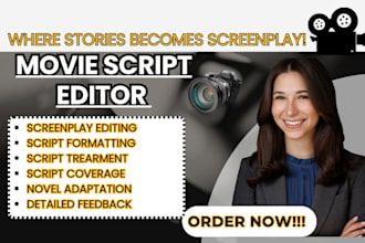 proofread, edit and format your movie script, screenplay, feature film script