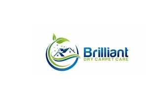design modern dry carpet cleaning company logo