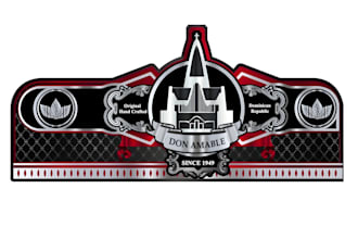 do premium cigar band, cigar box, cigar ring, cigar label, and cigar logo design