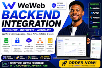 connect weweb to supabase, xano, API, airtable and build workflows