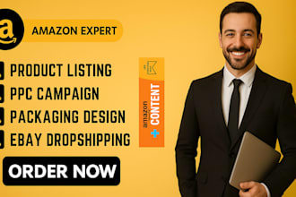 do amazon product hub counter amazon PPC ads campaign 3d packaging mockup design
