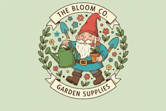 create awesome excellent gardening mascot logo design service