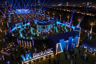 do realistic 3d corporate event, stage design and concert venue design
