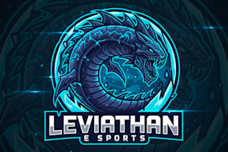 make awesome unique leviathan e sports mascot logo design service for company