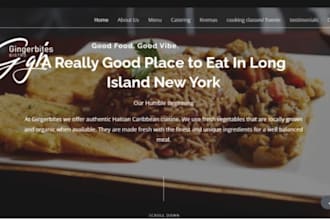 design wix haitian food catering website caribbean food ethnic restaurant websit