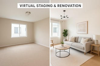 do virtual staging, virtual furniture, virtual renovation