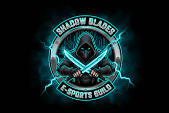 draw wonderful assassin e sport mascot logo for your company