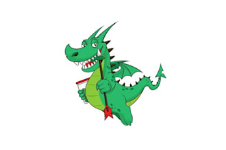 design premium high resolution dragon tails logo