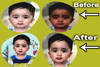 photoshop edit, replace item, face or head swap, change dress, remove people,