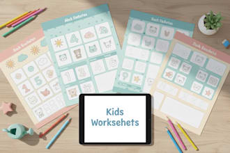 design engaging kids worksheets for preschool