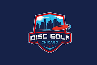 design traditional chicago disc golf club logo