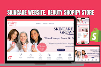 build skincare website beauty shopify store cosmetics website makeup store