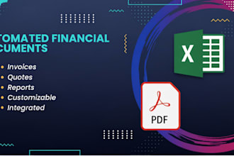 create automated excel invoices, billing systems and financial reports