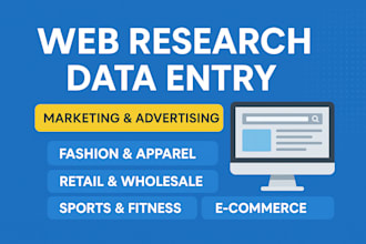 do accurate web research and product research for ecommerce and marketing