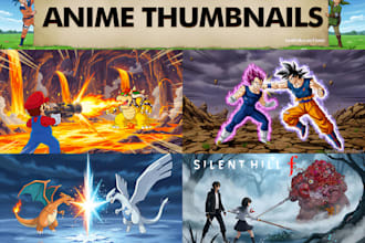 create illustration youtube thumbnail in anime style