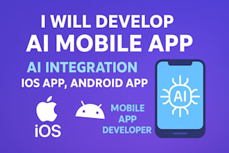 develop ai mobile app, flutter ios android app, ai chatbot and app integration