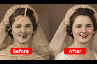 restore old and damage photo in 24 hours