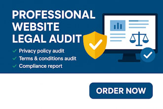 perform a website legal audit with detailed compliance report