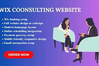 design wix booking website for your consulting business