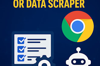 develop chrome extension, web automation bot, or data scraper