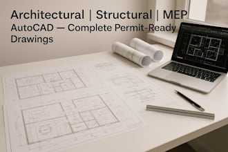 do complete autocad architectural ,structural ,mep drawing for houston