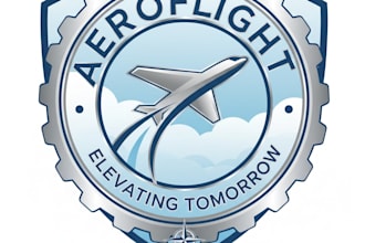 design a vintage plane logo with classic aviation and travel