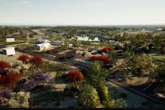 design golf simulator, render golf course, golfspace, landscape park, mini golf