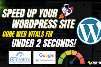 speed up your wordpress website and fix core web vitals issues