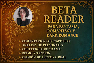 ofrezco mis servicios como lectora beta, tengo experiencia